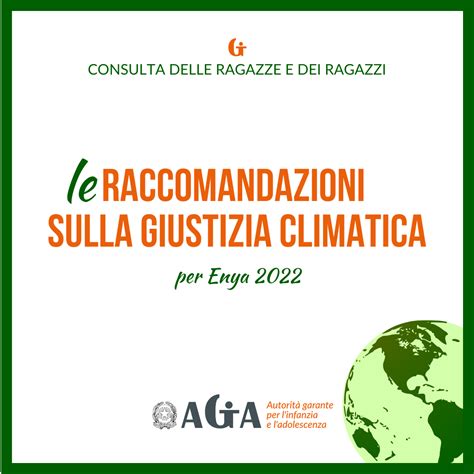 Raccomandazioni Sulla Giustizia Climatica Della Consulta Delle Ragazze