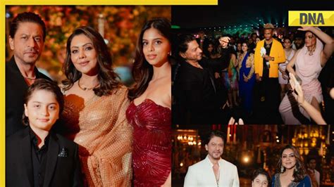 Shah Rukh Khan grooves with Rihanna; poses with Gauri Khan, Suhana Khan ...