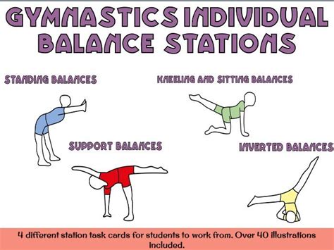 Gymnastics Balances Individual Balances Circuit Stations Teaching