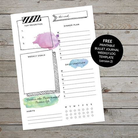 Design Bullet Journal Template