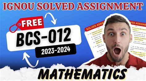 BCS 012 Solved Assignment 2023 24 IGNOU BCA Free Assignment Solution