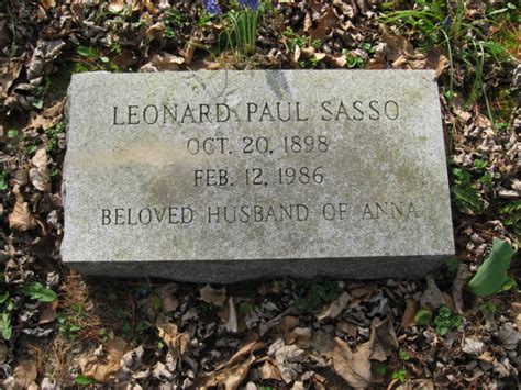 Leonard Paul Sasso 1898 1986 Find A Grave Memorial