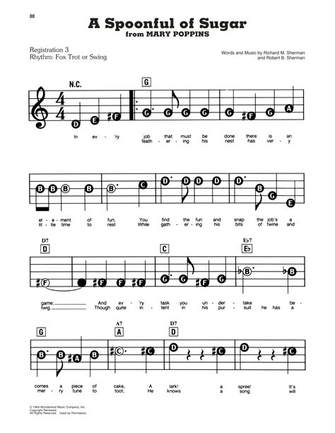 A Spoonful Of Sugar From Mary Poppins By Sherman Brothers Sheet Music