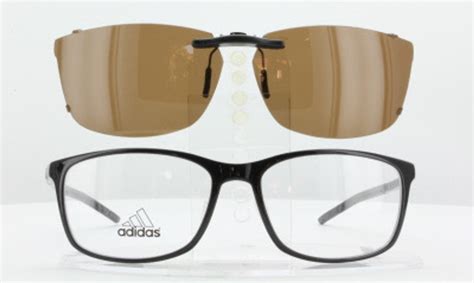 Custom Made For Adidas Prescription Rx Eyeglasses Adidas Af47 54x16 Tab Polarized Clip On