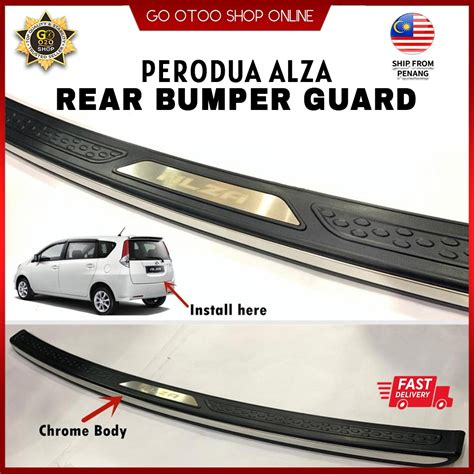 Perodua Alza Rear Bumper Guard Alza Rear Anti Scratches Bumper Guard