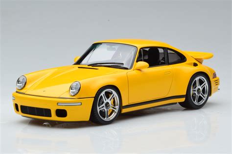 Porsche 911 964 RUF CTR Anniversary Blossom Yellow Almost Real 1 18