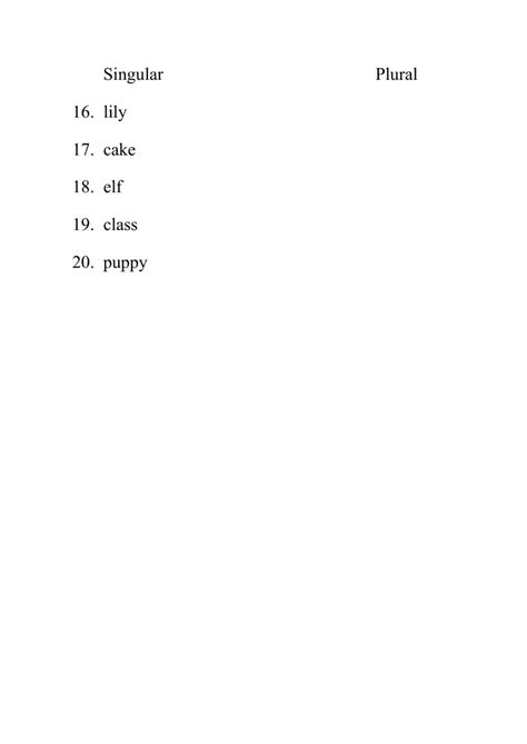 Plurals S Es Ies Ves 3 Online Exercise For Live Worksheets