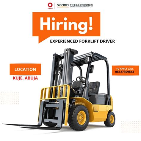 Hiring Forklift Driver - Jobs/Vacancies - Nigeria