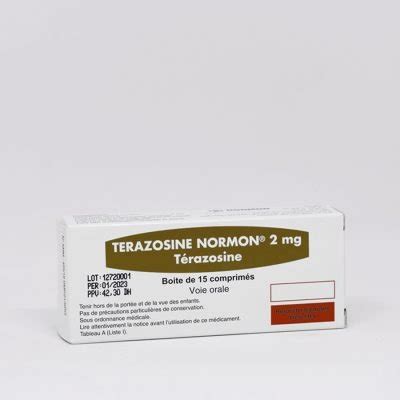 TERAZOSINE NORMON CO 2MG B15 COMP Sopha Sahara