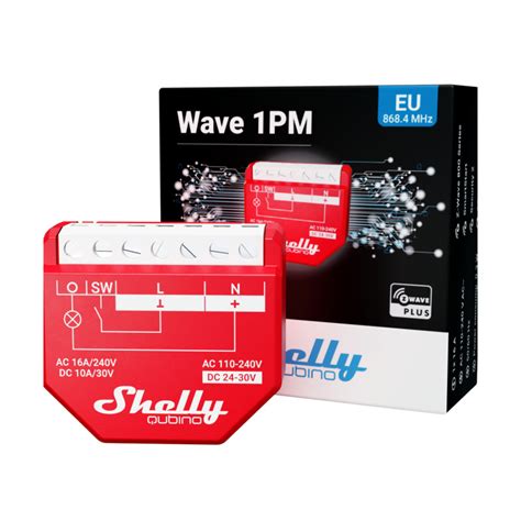 Z Wave Smart Relay Switch Shelly Wave Pm Shelly Qubino