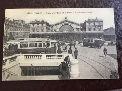 Cpa Le De France Paris Gare De Lest Et Entr E Du M Tro Eur