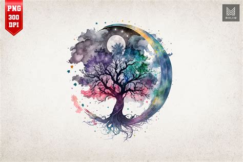 Watercolor Beautiful Tree Of Life 17 By Mulew Art Thehungryjpeg