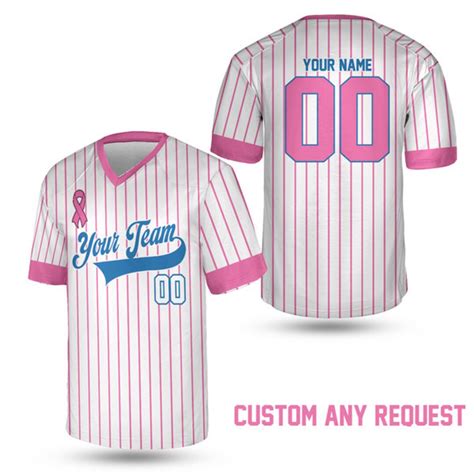 Custom Breast Cancer Awareness Football Jersey Breast Cancer Etsy