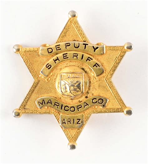 Lot Detail - MARICOPA COUNTY ARIZONA DEPUTY SHERIFF BADGE.