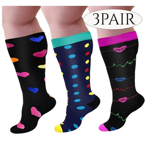 Plus Size Compression Socks For Women And Men With Extra Wide Calf Knee High Support Stockings