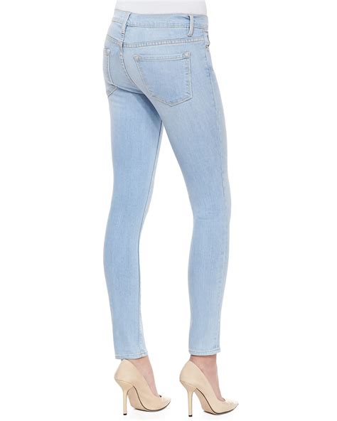 Lyst Frame Le Skinny Light Wash Jeans In Blue