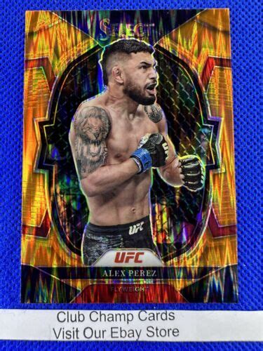 Alex Perez Panini Select Ufc Concourse Level Orange Flash