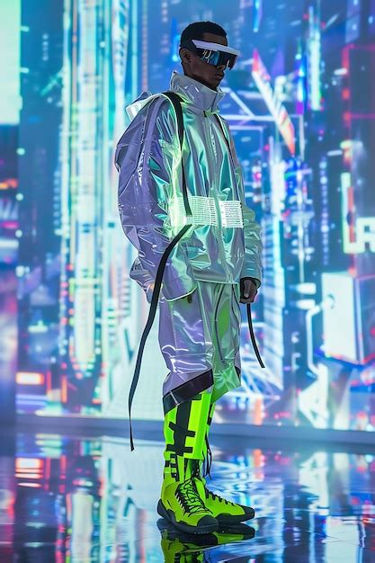 Premium Photo | Futuristic Male Model in a Cutting Edge Futuristic ...