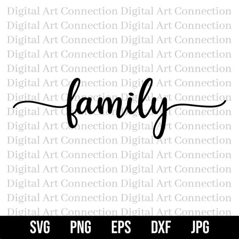 Family SVG, Family Word SVG, Family Stylish Word Text Svg, Text Svg ...