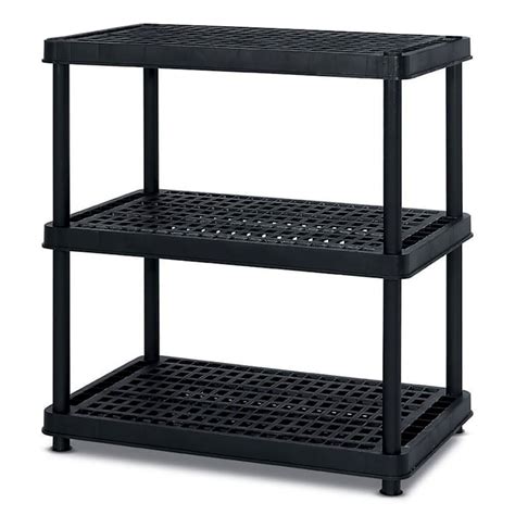 3-Tier Shelving Unit, Black