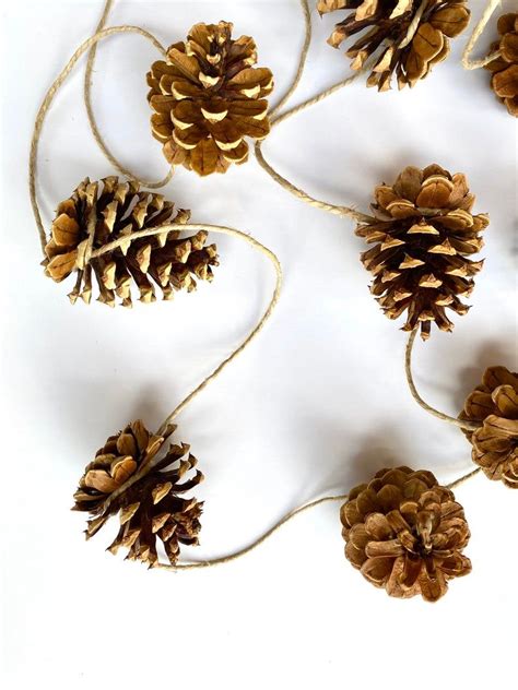 Flocked Garland With Pinecones