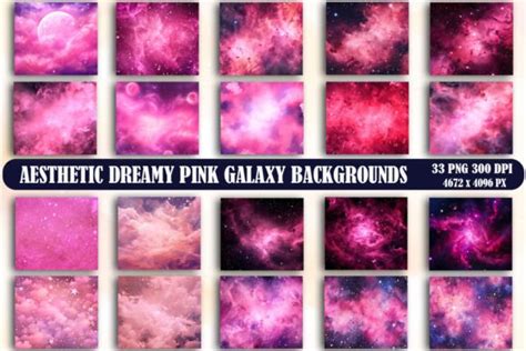 Aesthetic Dreamy Pink Galaxy Backgrounds Graphic by Lazy Sun · Creative ...