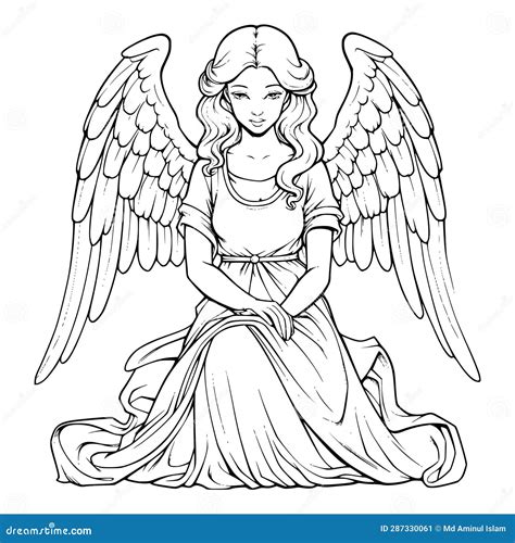 angel colouring pages printable 2