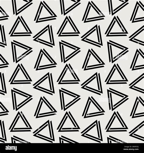 Modern Geometric Triangle Seamless Texture Pattern Vector Black White Perfect For Backgrounds