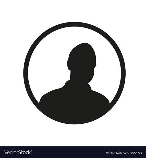 Male user circle icon black avatar Royalty Free Vector Image