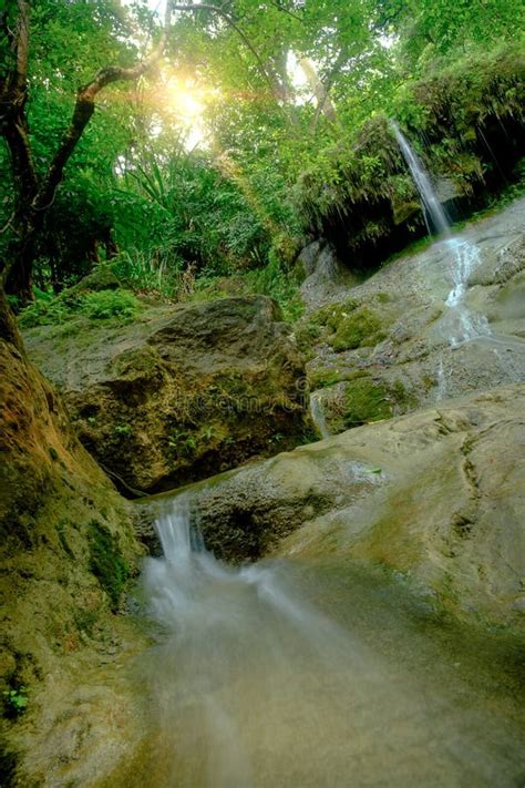 Amazing Beautiful Deep Forest Waterfall In Erawan National Park