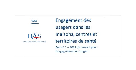 Engagement Des Usagers Dans Les Maisons Centres Et Territoires De