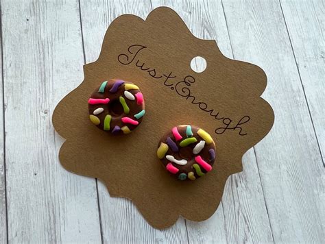 POLYMER CLAY FOOD Earrings Lightweight Chocolate Frosted - Etsy