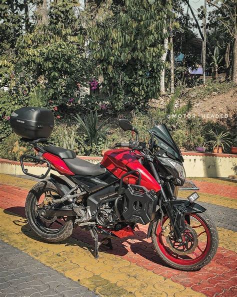 Bajaj Pulsar Ns Neatly Modified For Long Distance Touring Bajaj