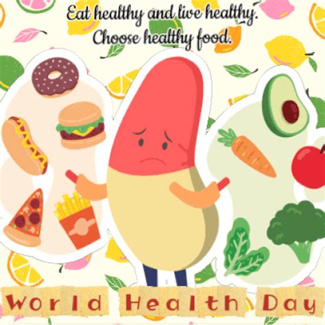 Eat Healthy And Live Healthy Free World Health Day Ecards 123 Greetings