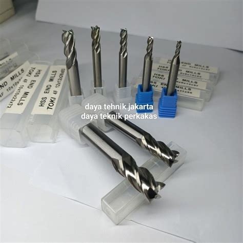 Endmill Hss Mm Flute Mata Bor Milling Hss End Mill Original Toki