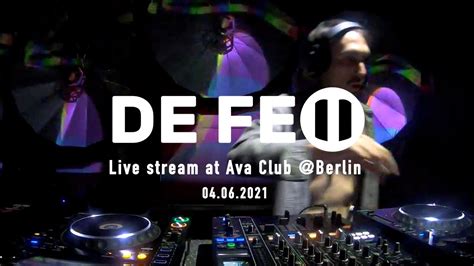 De Feo Ava Club Berlin Techno Freitag Live Stream Youtube