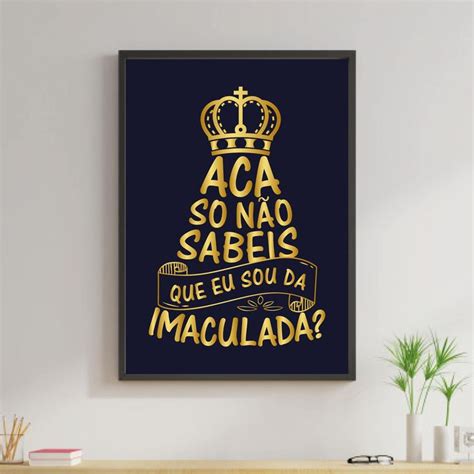 Acaso N O Sabeis Que Eu Sou Da Imaculada Azul E Dourado Doce Papel