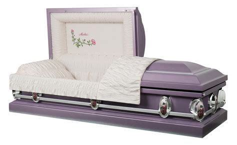 Heavenly Mother Casket - Lilac Casket with Pink Interior – Trusted Caskets