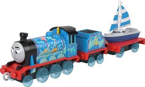 Thomas & Friends Gordon Toy Train, Push-Along Engine with Boat Cargo ...