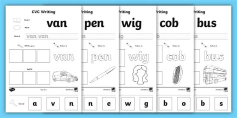 Cvc Writing Word Activity Pack English Teacher Made