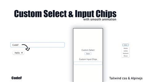 Custom Select Input Chips Using Tailwind Css Alpine Js Codef