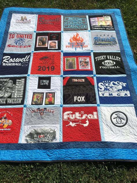 Template T Shirt Quilt Pattern With Different Size Blocks