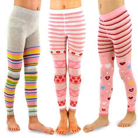 Teehee Socks Teehee Kids Girls Fashion Cotton Leggings Footless