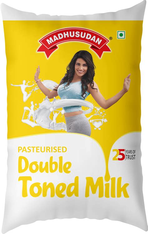 Madhusudan Double Toned Milk 1 Ltr Pack Creamy Foods