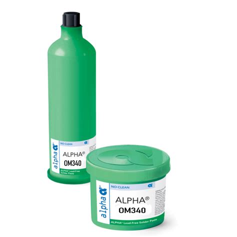 ALPHA OM340 Solder Paste No Clean Lead Free Zero Halogen