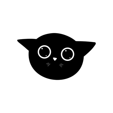 Black Cat Face Illustration 25681771 Vector Art at Vecteezy