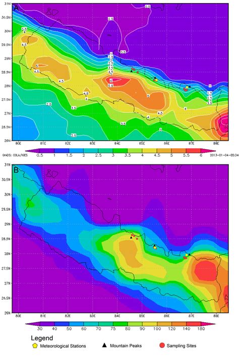 Spatial Distribution Of A Annual Precipitation Mm D And B