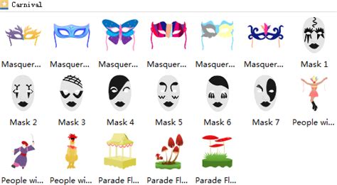 Vector Carnival Symbols, Free Download