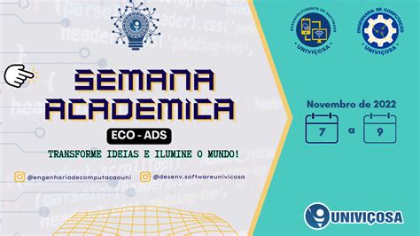 Semana Acadêmica dos cursos Engenharia de Computação e Tecnologia ADS