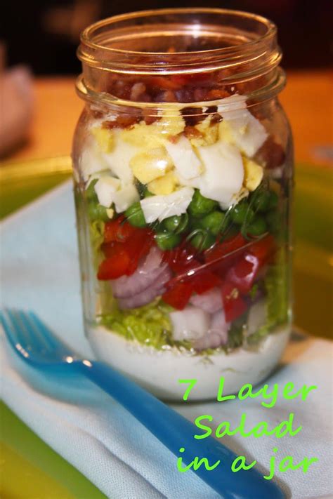 Southern 7 Layer Salad In A Mason Jar Layered Salad 7 Layer Salad Mason Jar Meals